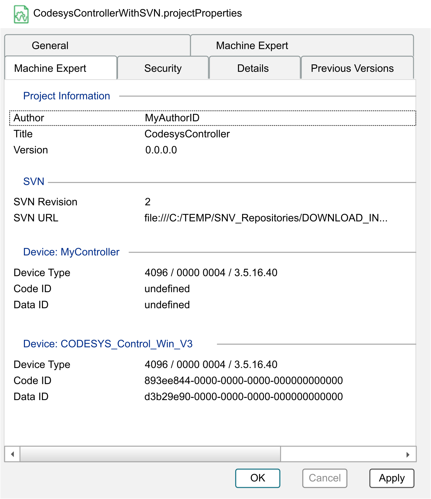 Code ID / Data ID in Windows File Properties
